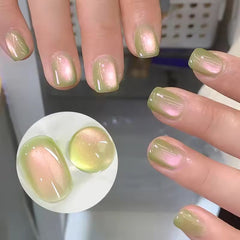 YICKYUE  -  12ML 1PCS Green Glass Bead Cat Eye Pink Nails 2025 New Whitening Popular Ice Clear Cat Eye Gel Nail Polish UV Light Nails