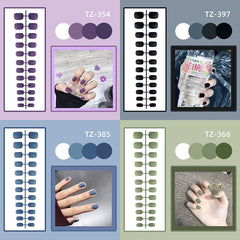 Mini Short Square Head False Nails Matte Press On Nails Top Forms For Nails Coffin Nail Tips Manicure Reusable False Nails