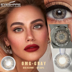 YICKYUE  1 Pair Colored Contact Lenses for Eyes Blue Eye Lenses Gray Pupil Lenses Green Eye Natural Brown Lens Beauty Makeup