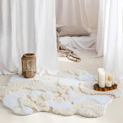 YICKYUE  -  Soft Premium Cream Carpet For Bedroom Irregular Home Decoration Rugs Living Room Nordic Design Sofa Coffee Table Floor Mat Study