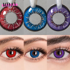 YICKYUE  1Pair Halloween Lenses Colored Contact Lenses for Eyes Anime Lenses Cosplay Lenses Blue Lenses Purple Lenses Big Eye Lense