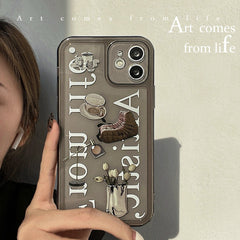 Life sofa tea flower soft silicone jane phone case for iphone 12 mini 11 pro max 7 8 plus xsmax x xr shockproof protective cover
