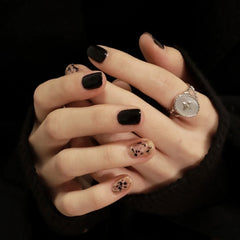 Short nails set press on  24pcs Round Head nails Finished Nail Piece free shipping items nails with box small false nails