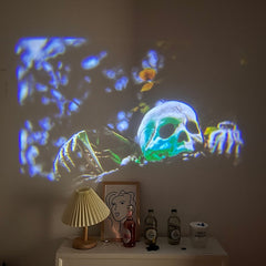 Halloween Decoration Scary Skull Zombie Projector Light Lamp Halloween Party Background Projection Light Glow Party Supplies