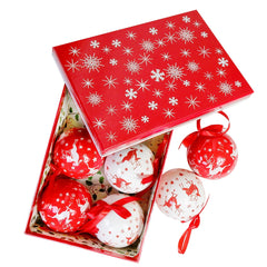 Yickyue 6PCS Xmas Tree Hanging Ball Ornament Decorations Gift New Year Navidad Eazy Hang Ball Bauble DIY Xmas Party Christmas