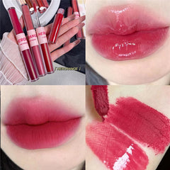 9 Colors Lip Glaze Double-headed Matte Mirror Not Easy To Fade Lip Gloss Waterproof Long Lasting Moisturizing Liquid Lipstick