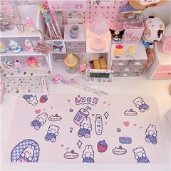 Large Japanese Cute Mouse Pad Waterproof Desktop Oil-proof Non-slip Desk Mat Kawaii Gaming Accessories Students Writing Pad