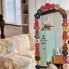 YICKYUE  -  [50 Handmade Crocheted Flowers] 50 Handmade Crocheted Flowers - DIY Crafts, Clothing Decorations, And Home Decor Using Bubble Knitting Flowers - Suitable for Halloween, Christmas, Valentine'S Day, And Thanksgiving