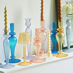Decorative Candle Holders Candlestick Holder Wedding Table Centerpieces Decoration Home Decor Crystal Glass Candle Holder Set