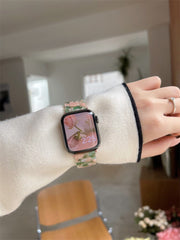 Resin Strap For Apple Watch Band 41MM 45MM 44mm 40mm 42mm 38mm Woman Loop Watchband For Iwatch Series 7 6 Se 5 4 3 2 1 Correa