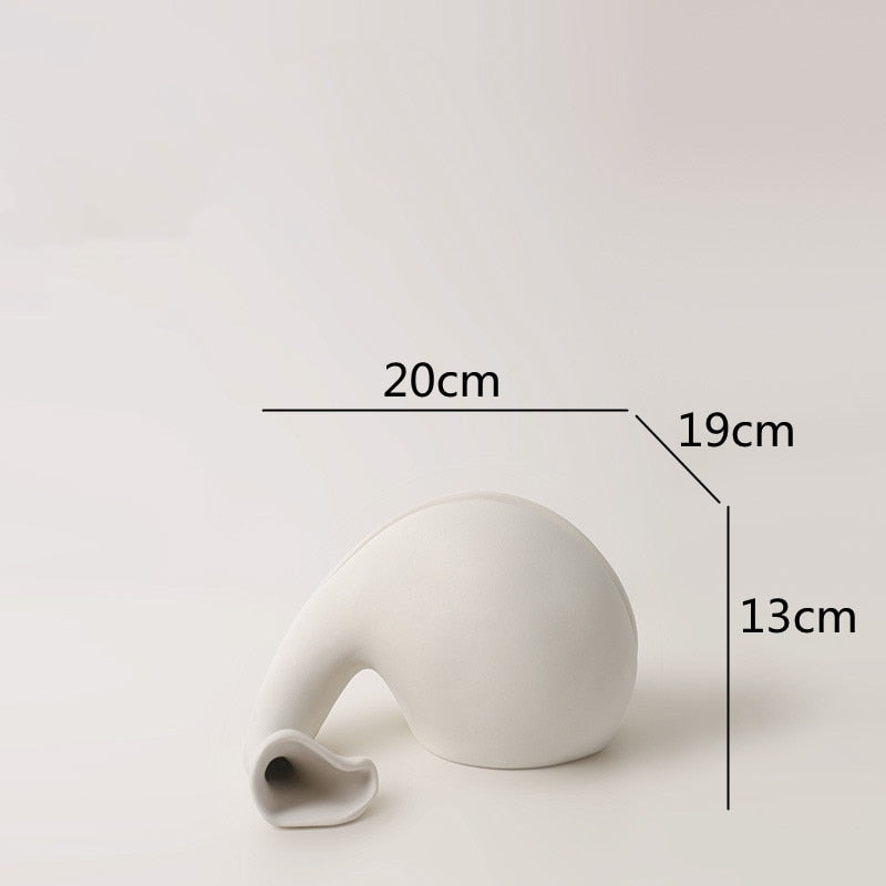 Ceramic Vase Handmade Dry Flower Vase Ceramic Decorative Ornaments Home Decor Nordic Decoration Home