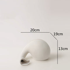 Ceramic Vase Handmade Dry Flower Vase Ceramic Decorative Ornaments Home Decor Nordic Decoration Home
