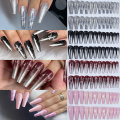 YICKYUE  -  96pcs extra long ballet nails, press nails, nail patches, fake nails, Y2K nails, nail kits, removable, reusable, acrylic nails