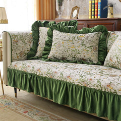YICKYUE  -  Retro Flower Sofa Cushion Seat Covers Modern Sofa Cushions Non-slip Sofa Cover Luxury  House De Canape 3 Places  Couch Cover