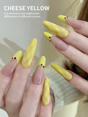 YICKYUE  -  1pc 15ML Cheese Yellow Gel Nail Polish Unscented Soak Off UV LED Formula, Popular Green Shades, Perfect Gift For Spring