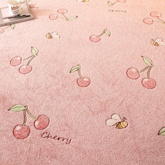 Bed Sheets Elastic Fitted Sheet Home Coral Fleece Single Double Mattress Cover Winter Warm Bed Sheet 150x200 180x200cm Bedspread