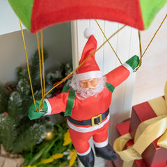 Yickyue Climbing Santa Claus Ladder Rope Hanging Doll with Parachute Christmas Tree Pendant Home Ornaments Decoration New Year Gift