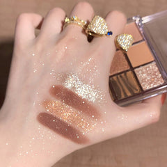 Yickyue 9 Color Eye Shadow Palette Glitter Pearly Acrylic Transparent Eyeshadow Palette Korean Charming Eyes Make Up Palette Maquiagem