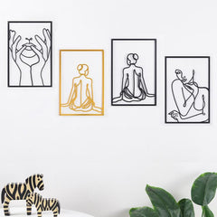 Nordic Wall Decor Iron Line Wall Hanging Room Decor Home Decor Simple Home Decoration Accessories Modern Abstract Female Body
