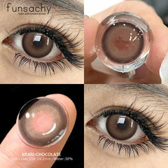 YICKYUE  -  1 Pair Colored Contact Lenses for Eyes Blue Lenses Contact Gray Lenses Green Eye Natural Lens Fashion Contacts Beauty