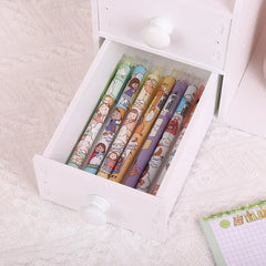YICKYUE  -  Wooden Multifunctional Simple Bookcase Students Desk Books Stationery Placement Arrangement Shelving Children Small Bookcase