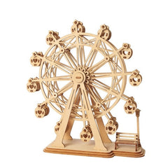 Robotime 7 Kinds DIY 3D Wooden Animal&Building Puzzle Game Assembly Toy Gift for Children Kids Adult Model Kits TG207