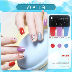 3-In-1 Set Of Gel Nail Polish 12ml DIY Semi Permanent Solid Gelish Kids Nail Polish Sets Nails Art Soak Off Manicure Wholesale