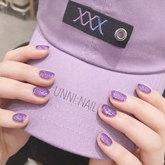 Glitter Gradient Color Nail Stickers Beautiful Cute Nail Art Decoration Nail Wraps Full Cover Nail Polish Sticker 1pc/14sheet