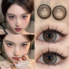 YICKYUE  -  Myopia Color Contact Lenses For Eyes with Multicontact Natural Pupils Korean Grey Lenses 1 Pair(2Pcs) Fast Shipping