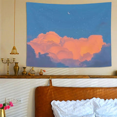3D Window Scenery Tapestry Wall Hanging Cloth Sunrise Sunset Views Tapestry Bedroom Dormitory Background Decor tapiz pared