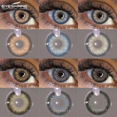 YICKYUE  Colored Contact Lenses for Eyes 1Pair/2Pcs Yearly Natural Blue Lenses Cosmetic Soft Beautyful Pupils Gray Eye Contacts