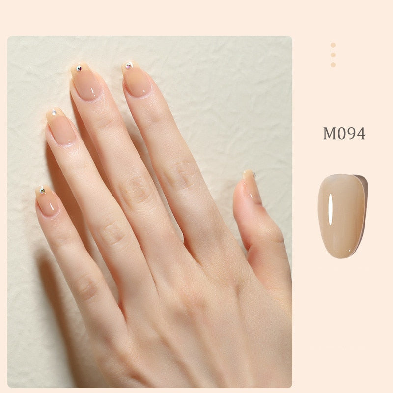 Jelly Gel 7.3ml Ice Nude Color Nail Gel Polish Pink Color Transparent Clear Nail Varnish Soak Off UV LED Tea Color Nail Polish