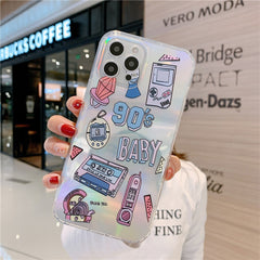 Hot Europe and America retro personality 90s cute girl soft silicone case for iphone 12 Pro MiNi 11 Pro MAX X XS XR 7 8 SE cover