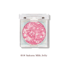 Yickyue Glitter Monochrome Eye Shadow Palette Waterproof Lasting Color Rendering Diamond Shimmer Sequin Eyeshadow Eyes Brighten Makeup