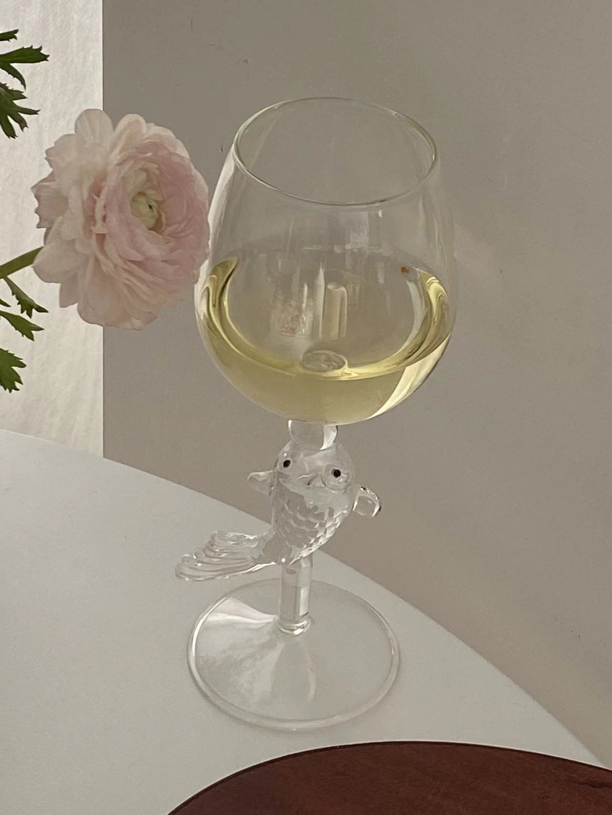 YICKYUE  -  Creative New Year Goldfish Handle Red Wine Champagne Cup Modern Simple Gift Glass Household Heat-resistant Water Cup
