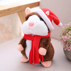 Dropshipping 15 Cm Kids Sweet Talking Hamster Speak Sound Recording Repeat Plush Kawaii Hamster Animal Toys Christmas Gift