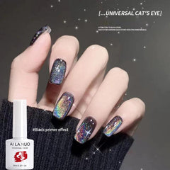 Elano All-match Rainbow Cat Eye Nail Polish Soak Off Magnetic Laser Nail Varnish Nail Art Lacquer Semi Permanent Led UV Gel