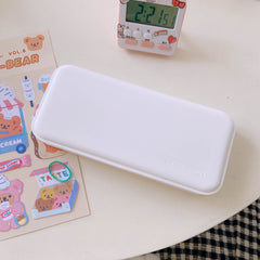 W&G Korean Creative Pencil Case Large Capacity Transparent Frosted Pencil Case Student Plastic Pencil Case