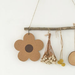 Simple Cork Flower Cup Mat Heat Insulation Mat Can Hang Anti Scalding and Anti Slip Kitchen Pot Mat Bowl Mat Plate Mat