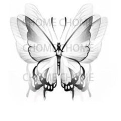 YICKYUE  -  4pc/Lot Flap The Wings Butterfly Temporary Tattoo Waterproof Arm Ankle Female Fake Tattoo Stickers Dark Art Tatoo Temporales