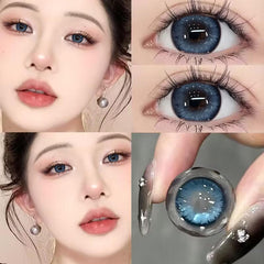 YICKYUE  -  1Pair Korea Color Contact Lens Pupils High Quality Cosmetic Nature  Gray Brown Lenses Makeup Purple Eye Fast Shipping