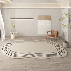 Irregular Round Living Room Carpet Simple Decorative Bedroom Carpets Ins Bedside Rugs Special-shaped Children Room Rug Customize