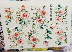 Rose Acrylic Engraved Nail Sticker White 3D Elegant Lace Charm Design Women Hand DIY Nail Art Decoration Decals Party Beauty