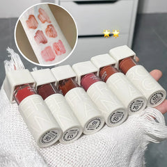 YICKYUE  -  6 Colors Mirror Water Lip Glaze Waterproof Moisturize Sexy Red Lip Tint Lipstick Makeup Lasting Non-stick Cup Lip Gloss Cosmetic
