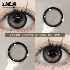 YICKYUE  -  1 Pair High Quality Gray Eye Color Contact Lenses Eyes with Diopter Myopia Eyes Contacts Lens Beauty Pupil Fast Shipping