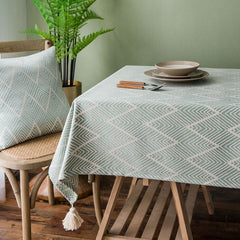 Cotton Linen Fresh Nordic Rectangular Coffee Tablecloths