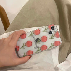 Love flower clear soft silicone shockproof protective case for iphone 12 mini 11 13 pro max 7 8 plus x xr xsmax cute phone capa