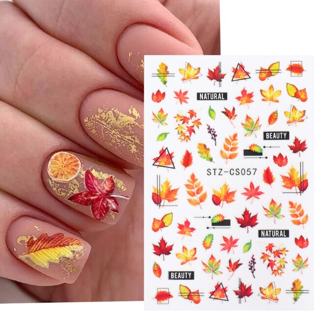 3D White Snowflakes Winter Sliders for Nail Stickers Christmas Decoration Decals for New Year DIY Manicure Art Tools GLF281-284