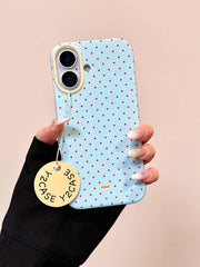 YICKYUE  -  3D Polka Dot Cute Tomato Magnetic Grip Tok Phone Stand Holder Phone Case for IPhone 16 15 14 13 Pro Max Funny Magsafe Back Cover