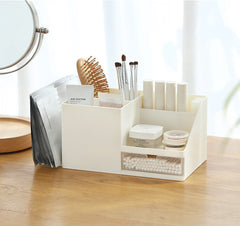 Yickyue Drawer Desktop Storage Box Rack Nordic Style Office Finishing Desk School Supplies Shelf Stationery Storage Office Accessories
